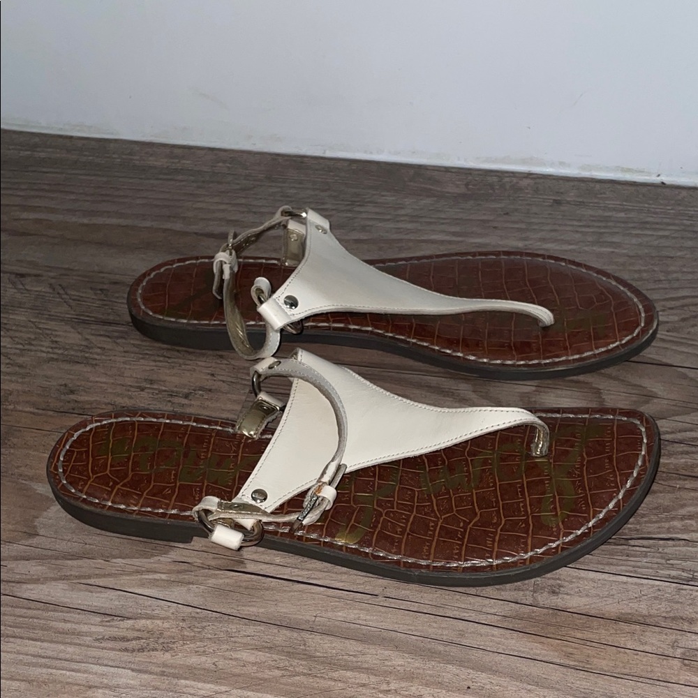 Sam Edelman Cream and Brown Sandals - Picture 2 of 5